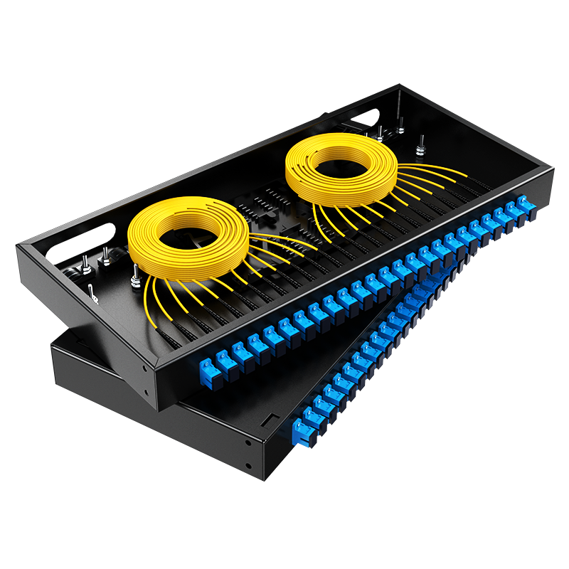 胜为 光纤终端盒 SC接口24口 单模满配 尾纤光缆熔接盒 黑FBO-1024S-S