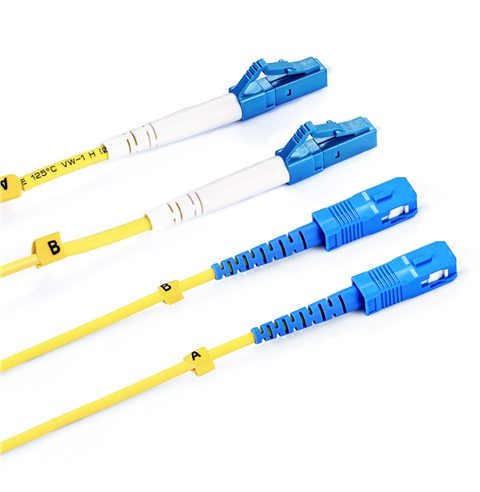 胜为（shengwei）FSC-2108 电信级光纤跳线 LC-SC单模双芯尾纤 50米 交换机/光纤盒连接线