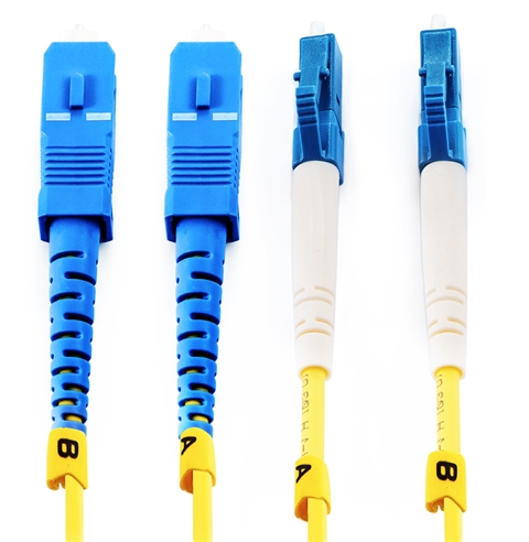 胜为（shengwei）FSC-2108 电信级光纤跳线 LC-SC单模双芯尾纤 50米 交换机/光纤盒连接线