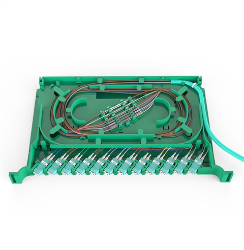 96芯LC多模万兆OM3满配ODF光纤配线架19英寸机架式1.2mm冷轧板