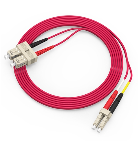 铠装光纤跳线LC-SC多模双芯防鼠咬室内抗拉尾纤 FMCK-2030