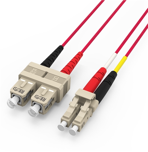 铠装光纤跳线LC-SC多模双芯防鼠咬室内抗拉尾纤 FMCK-2030