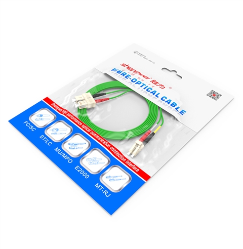 万兆铠装光纤跳线 LC-SC多模双芯OM3室内抗拉尾纤缆