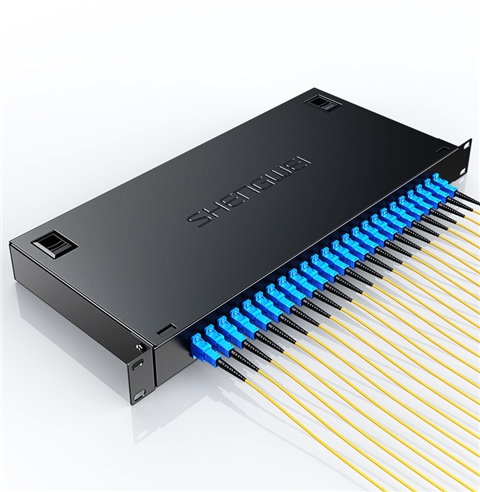 胜为 光纤终端盒 SC接口24口 单模满配 尾纤光缆熔接盒 黑FBO-1024S-S