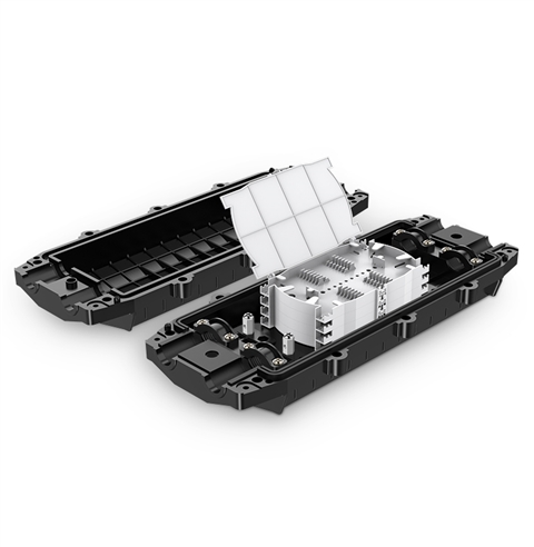 胜为XJXH-024A光纤接续包 低盖防水二进二出24芯光缆接续盒 环保PC材质架空防水地埋型接头包