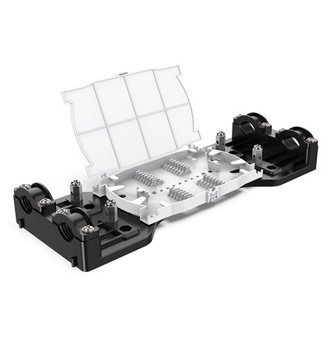 胜为XJXH-024A光纤接续包 低盖防水二进二出24芯光缆接续盒 环保PC材质架空防水地埋型接头包