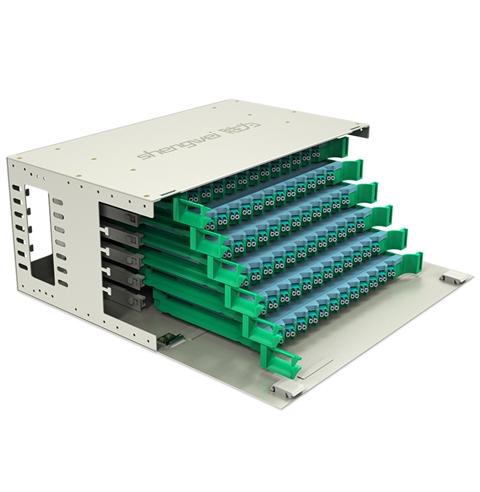 胜为 ODF-1144L-O 144芯ODF光纤配线架LC万兆OM3满配 标准19英寸机架式1.2mm冷轧板