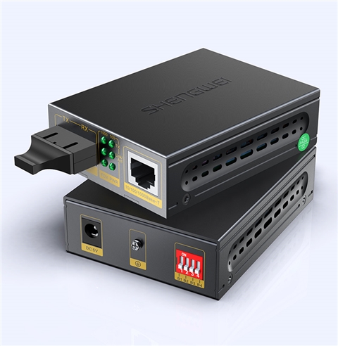 胜为FC-212工程电信级光纤收发器 单模双纤光电转换器 SC接口千兆自适应光钎收发器25KM