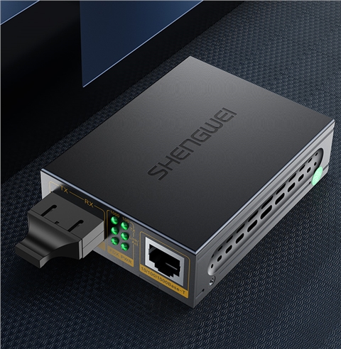 胜为FC-212工程电信级光纤收发器 单模双纤光电转换器 SC接口千兆自适应光钎收发器25KM