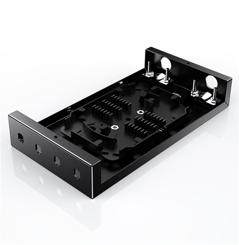 胜为 光纤终端盒 4口 单模空盒圆口 尾纤光缆熔接盒 黑