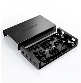 胜为 光纤终端盒 4口 单模空盒 尾纤光缆熔接盒方口 黑