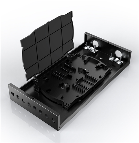 胜为 光纤终端盒 8口 单模空盒圆口 尾纤光缆熔接盒 黑