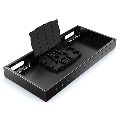 胜为 光纤终端盒 12口 单模空盒圆口 尾纤光缆熔接盒 黑