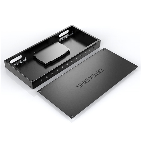 胜为 光纤终端盒 12口 单模空盒圆口 尾纤光缆熔接盒 黑