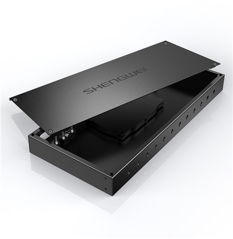 胜为 光纤终端盒 12口 单模空盒圆口 尾纤光缆熔接盒 黑