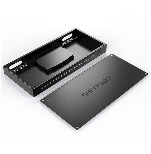 胜为 光纤终端盒 24口 单模空盒圆口 尾纤光缆熔接盒 黑