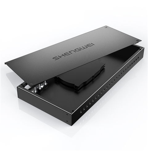 胜为 光纤终端盒 24口 单模空盒圆口 尾纤光缆熔接盒 黑