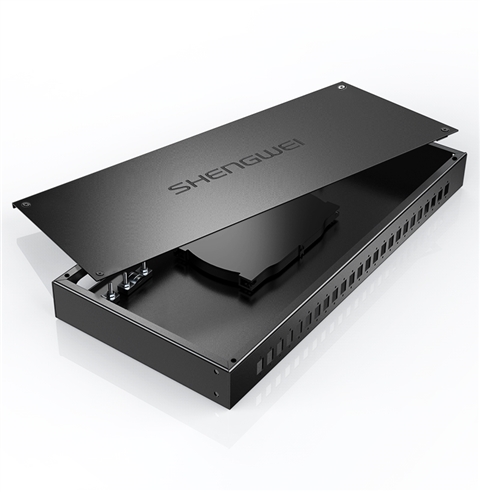 胜为 光纤终端盒 24口 单模空盒 尾纤光缆熔接盒方口 黑