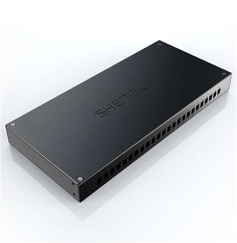 胜为 光纤终端盒 24口 单模空盒 尾纤光缆熔接盒方口 黑