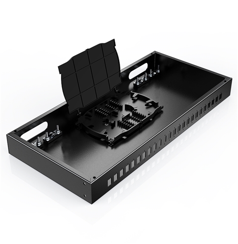 胜为 光纤终端盒 24口 单模空盒 尾纤光缆熔接盒方口 黑