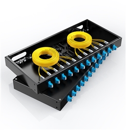 胜为 光纤终端盒 24口 单模满配 尾纤光缆熔接盒LC接口 黑FBO-1024L-S