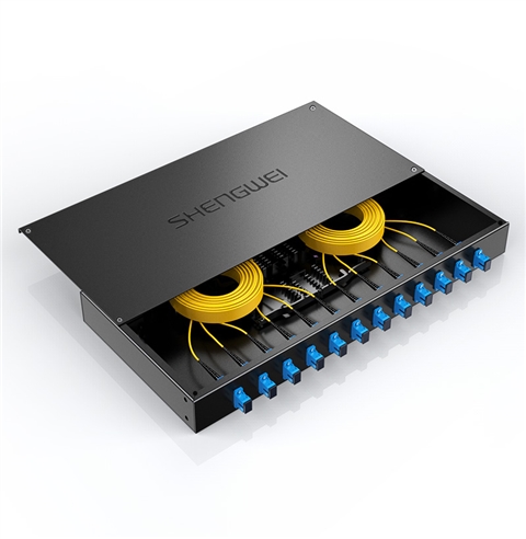 胜为 光纤终端盒 SC接口12口  尾纤光缆熔接盒 黑FBO-1012S-S