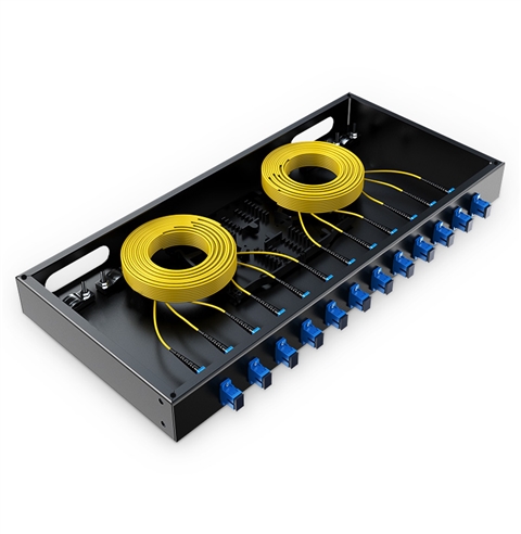 胜为 光纤终端盒 SC接口12口  尾纤光缆熔接盒 黑FBO-1012S-S