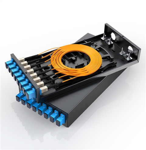 胜为 光纤终端盒 SC接口8口  多模尾纤光缆熔接盒