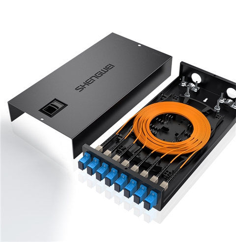 胜为 光纤终端盒 SC接口8口  多模尾纤光缆熔接盒