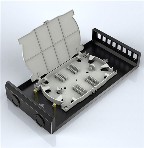 胜为8口光纤终端盒空盒 单多模通用带熔纤盘方口光缆终端盒 FBO-108F