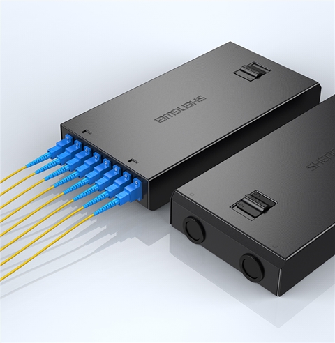 胜为8口光纤终端盒 单模9/125满配尾纤法兰光缆熔接盒 FBO-108S-S