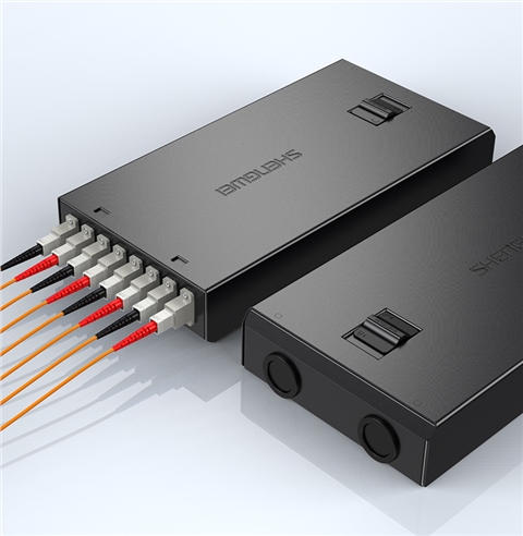 胜为SC光纤终端盒 8口多模62.5/125满配尾纤法兰盘光缆熔接盒 FBO-108S-M