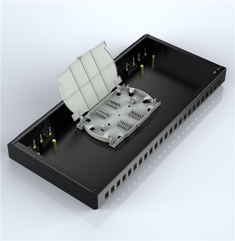 胜为24口方口光纤终端盒 单模多模通用不含尾纤及法兰出线盒 FBO-124F