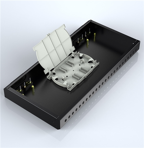 胜为24口圆孔光纤终端盒 空盘单多模通用不带尾纤及法兰 FBO-124Y
