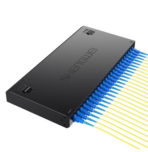 胜为24芯光纤终端盒 SC单模9/125满配带尾纤法兰光缆终端盒 FBO-124S-S