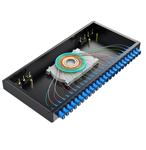 胜为24芯光纤终端盒 SC单模9/125满配带尾纤法兰光缆终端盒 FBO-124S-S