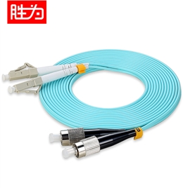 胜为 FOC-3030 电信级万兆光纤跳线 3米 OM3多模双芯LC-FC光纤尾纤