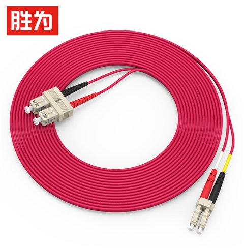 铠装光纤跳线LC-SC多模双芯防鼠咬室内抗拉尾纤 FMCK-2030